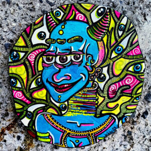 Peinture sur rondin