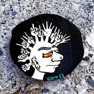 Peinture sur rondin
